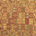 Square Machine Washable Southwestern Brown Country Rug, wshcon2538brn