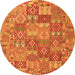 Machine Washable Southwestern Orange Country Area Rugs, wshcon2538org