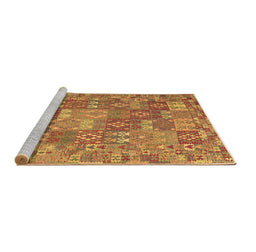Sideview of Machine Washable Southwestern Brown Country Rug, wshcon2538brn