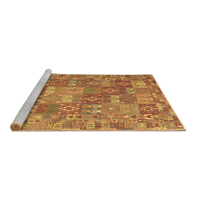 Sideview of Machine Washable Southwestern Brown Country Rug, wshcon2538brn