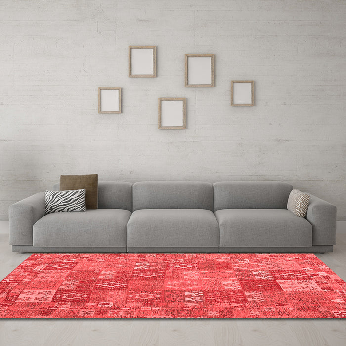 Country Red Washable Rugs