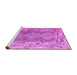 Sideview of Machine Washable Southwestern Purple Country Area Rugs, wshcon2539pur