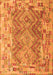 Serging Thickness of Machine Washable Southwestern Orange Country Area Rugs, wshcon2539org