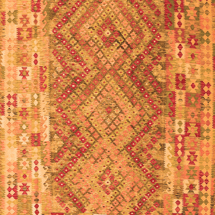 Serging Thickness of Machine Washable Southwestern Orange Country Area Rugs, wshcon2539org