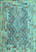 Southwestern Light Blue Country Rug, con2539lblu