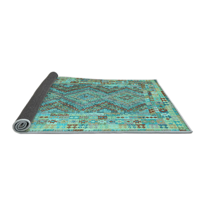 Sideview of Southwestern Light Blue Country Rug, con2539lblu