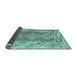 Sideview of Southwestern Light Blue Country Rug, con2539lblu