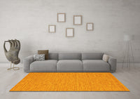 Machine Washable Abstract Yellow Contemporary Rug, wshcon253yw