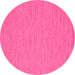 Round Abstract Pink Contemporary Rug, con253pnk