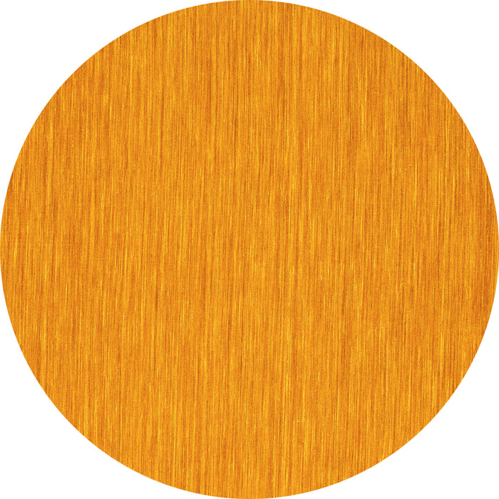 Round Machine Washable Abstract Yellow Contemporary Rug, wshcon253yw