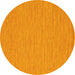 Round Machine Washable Abstract Yellow Contemporary Rug, wshcon253yw