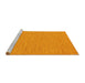 Sideview of Machine Washable Abstract Yellow Contemporary Rug, wshcon253yw