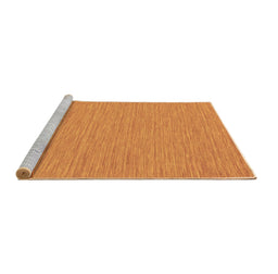 Sideview of Machine Washable Abstract Brown Contemporary Rug, wshcon253brn