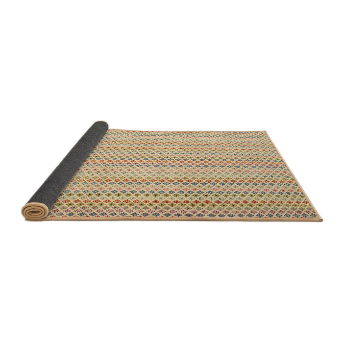 Thickness of Contemporary Brown Gold Modern Rug, con2540