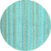 Round Abstract Light Blue Contemporary Rug, con2540lblu