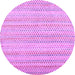 Round Machine Washable Abstract Purple Contemporary Area Rugs, wshcon2540pur