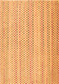 Abstract Orange Contemporary Rug, con2540org