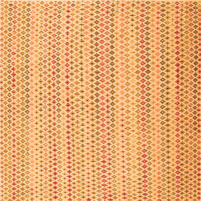 Round Machine Washable Abstract Orange Contemporary Area Rugs, wshcon2540org