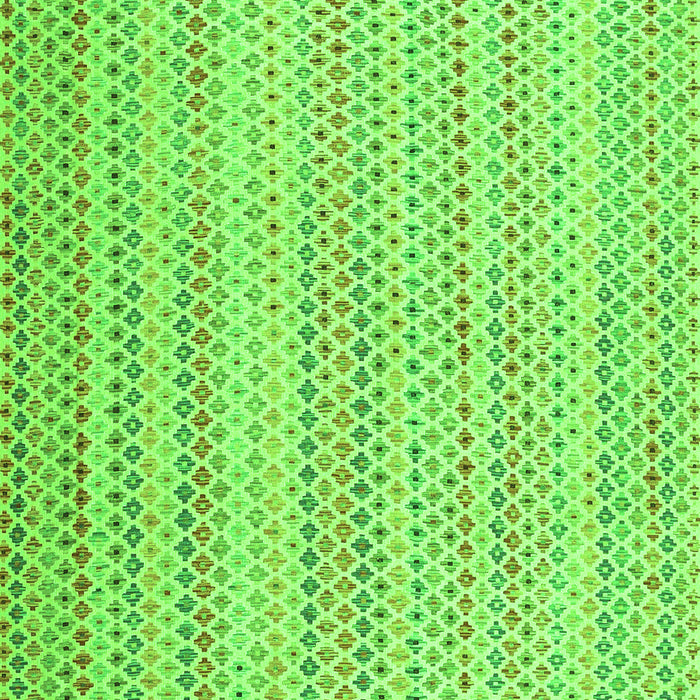 Serging Thickness of Machine Washable Abstract Green Contemporary Area Rugs, wshcon2540grn