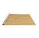 Sideview of Machine Washable Abstract Brown Contemporary Rug, wshcon2540brn