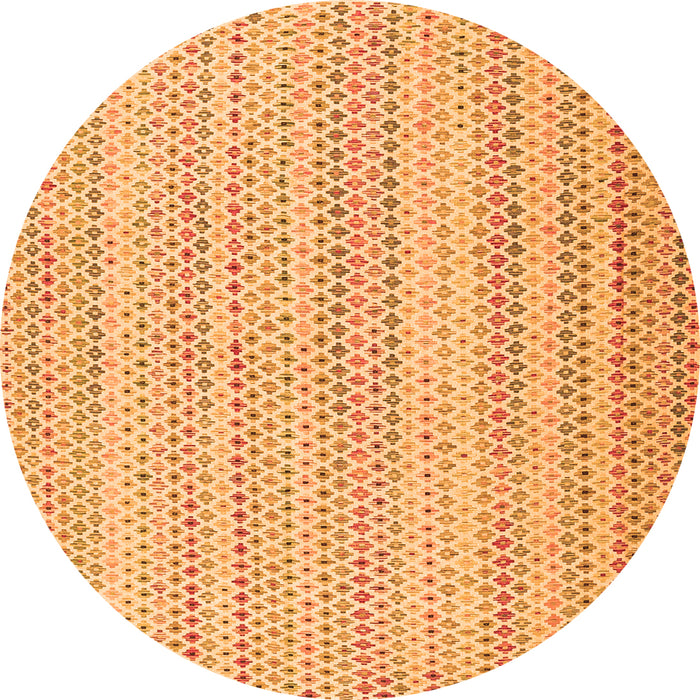Square Abstract Orange Contemporary Rug, con2540org