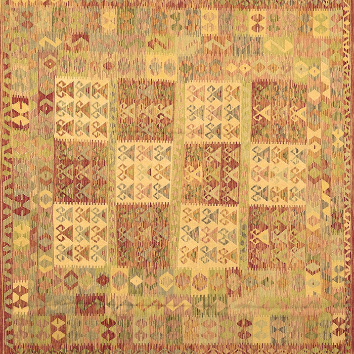 Square Southwestern Brown Country Rug, con2541brn