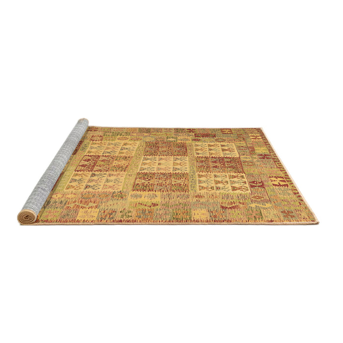 Sideview of Machine Washable Southwestern Brown Country Rug, wshcon2541brn