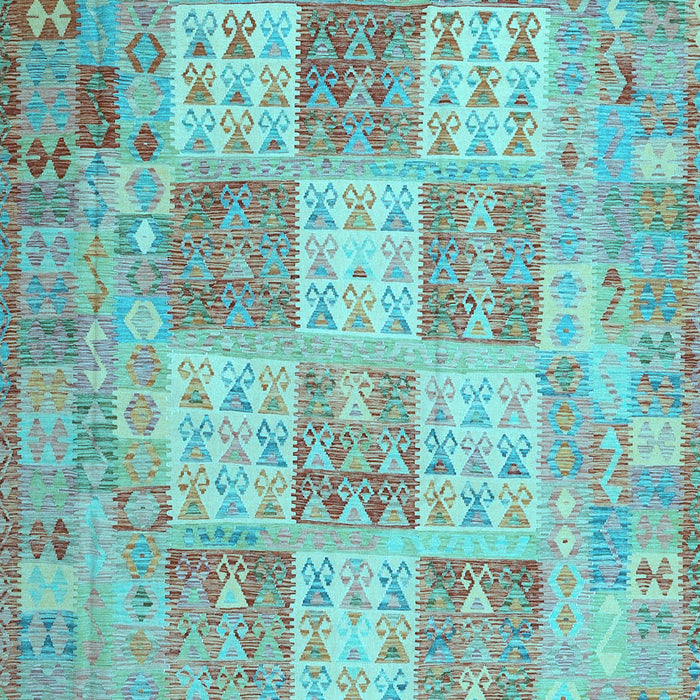 Southwestern Light Blue Country Rug, con2541lblu