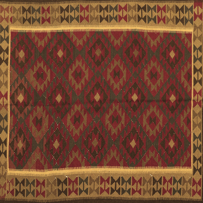 Square Oriental Brown Traditional Rug, con2542brn