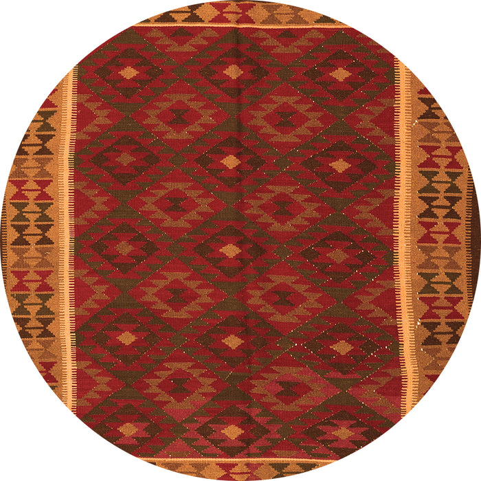 Square Oriental Orange Traditional Rug, con2542org