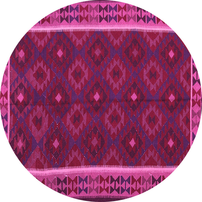 Round Oriental Pink Traditional Rug, con2542pnk