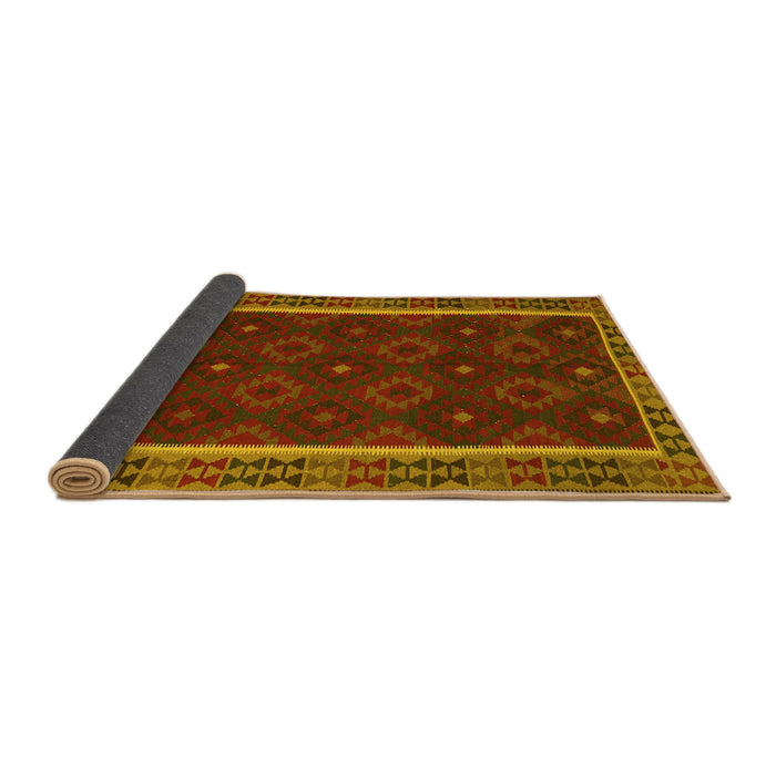 Sideview of Oriental Yellow Traditional Rug, con2542yw