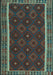 Machine Washable Oriental Light Blue Traditional Rug, wshcon2542lblu