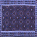 Square Machine Washable Oriental Blue Traditional Rug, wshcon2542blu