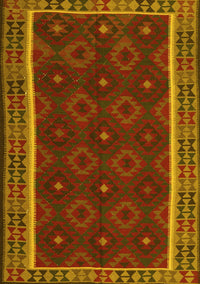 Oriental Yellow Traditional Rug, con2542yw