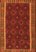 Serging Thickness of Machine Washable Oriental Orange Traditional Area Rugs, wshcon2542org