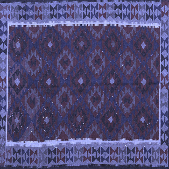 Square Oriental Blue Traditional Rug, con2542blu