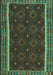 Machine Washable Oriental Turquoise Traditional Area Rugs, wshcon2542turq