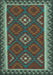 Oriental Light Blue Traditional Rug, con2543lblu