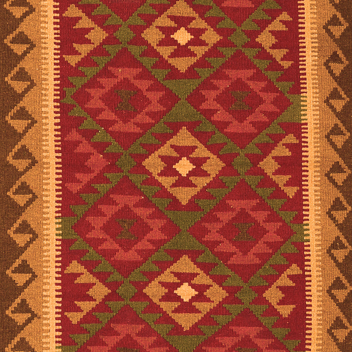 Serging Thickness of Machine Washable Oriental Orange Traditional Area Rugs, wshcon2543org