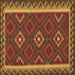 Square Machine Washable Oriental Brown Traditional Rug, wshcon2543brn