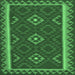 Square Oriental Emerald Green Traditional Rug, con2543emgrn