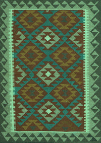 Oriental Turquoise Traditional Rug, con2543turq