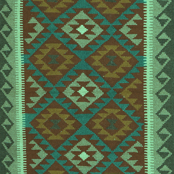 Machine Washable Oriental Turquoise Traditional Area Rugs, wshcon2543turq