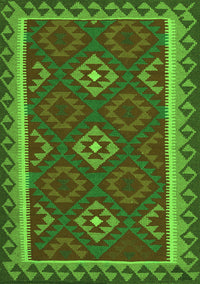 Oriental Green Traditional Rug, con2543grn