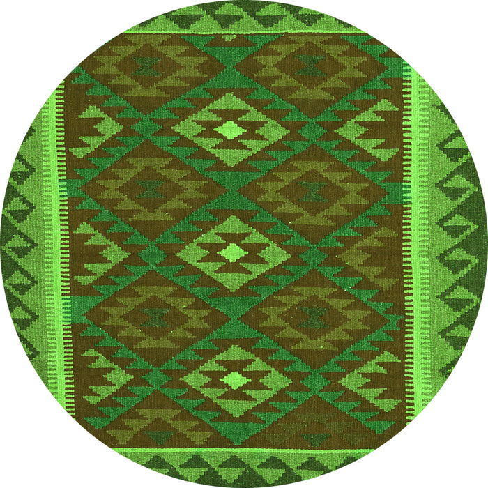 Square Oriental Green Traditional Rug, con2543grn