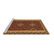 Sideview of Machine Washable Oriental Brown Traditional Rug, wshcon2543brn