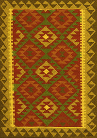 Oriental Yellow Traditional Rug, con2543yw