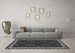 Machine Washable Oriental Gray Traditional Rug in a Living Room,, wshcon2544gry