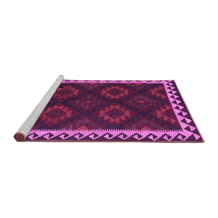 Sideview of Machine Washable Oriental Purple Traditional Area Rugs, wshcon2544pur